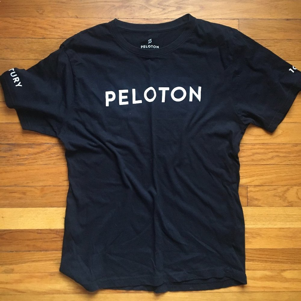New Black Peloton T Shirt Workout Spin M